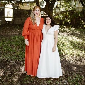 Rust Baltic born Celine maxi dress in rust